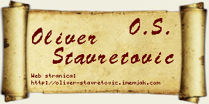 Oliver Stavretović vizit kartica